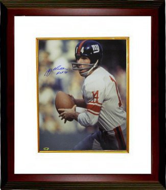 Y.A. Tittle Autographed New York Giants 8 x 10 Photograph with HOF 71 Custom Framing - JSA Authentic-Powers Sports Memorabilia