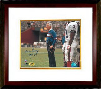 Marv Levy Autographed Buffalo Bills 8 x 10 Photograph HOF 01 Custom Framing - MAB Hologram-Powers Sports Memorabilia
