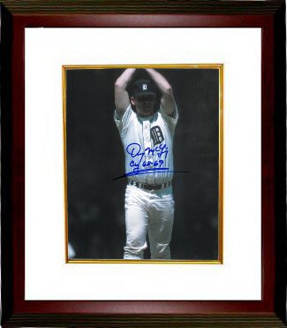 Denny McLain Autographed Detroit Tigers 8 x 10 Photograph Custom Framing with CY 68-69 -COA-Powers Sports Memorabilia