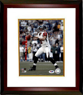 Matt Schaub Autographed Atlanta Falcons 8 x 10 Photograph Custom Framing - PSA Hologram-Powers Sports Memorabilia