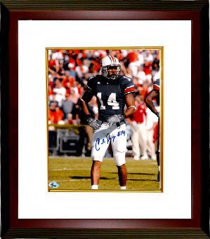 Carlos Rogers Autographed Auburn Tigers 8 x 10 Photograph Custom Framing - Famous Ink Hologram-Powers Sports Memorabilia