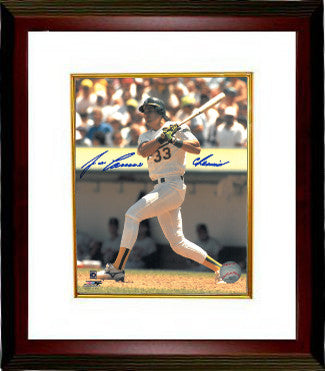 Jose Canseco Autographed Oakland A's 8 x 10 Photograph Custom Framing - JSA Authenticated with Chemist-Powers Sports Memorabilia