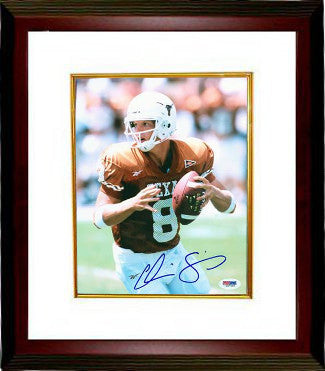 Chris Simms Autographed Texas Longhorns 8 x 10 Photograph Custom Framing- PSA Hologram-Powers Sports Memorabilia