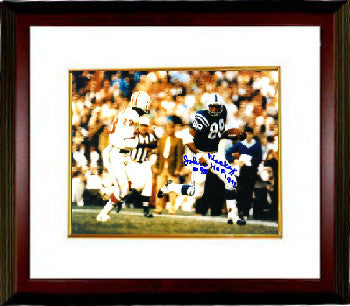John Mackey Autographed Baltimore Colts 8 x 10 Photograph Custom Framing with HOF 1992 #88 Insc-Powers Sports Memorabilia