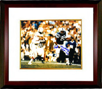 John Mackey Autographed Baltimore Colts 8 x 10 Photograph Custom Framing with HOF 1992 - COA-Powers Sports Memorabilia