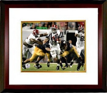 TJ Yeldon Autographed Alabama Crimson Tide 8 x 10 Photograph Custom Framing #4 - Bama Authentics-Powers Sports Memorabilia