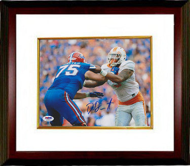 Derek Barnett Autographed Tennessee Volunteers 8 x 10 Photograph Custom Framing #9- PSA Hologram (horizontal)-Powers Sports Memorabilia