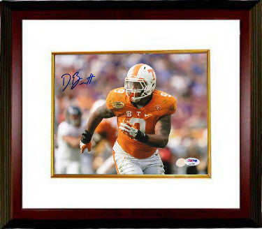 Derek Barnett Autographed Tennessee Volunteers 8 x 10 Photograph Custom Framing #9- PSA Hologram-Powers Sports Memorabilia