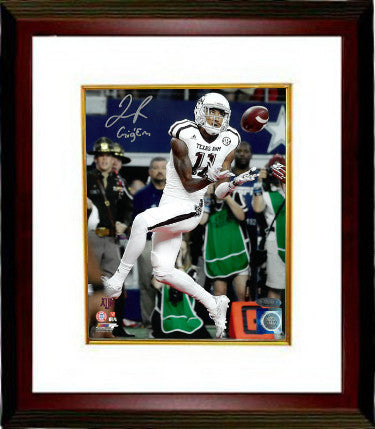 Josh Reynolds Autographed Texas A&M Aggies 8 x 10 Photograph Custom Framing with Gig 'Em- Tri-Star Hologram (white jersey) - CTBL_MW21337-Powers Sports Memorabilia