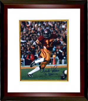 Charles White Autographed USC Trojans 8 x 10 Photograph 79 Heisman Custom Framing - GTSM Hologram-Powers Sports Memorabilia