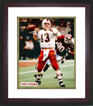 Gino Torretta Autographed Miami Hurricanes 8 x 10 Photograph 92 Custom Framing (Heisman)-Powers Sports Memorabilia