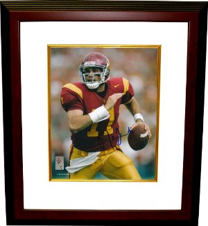 Matt Leinart Autographed USC Trojans 8 x 10 Photograph Custom Framing- Leinart Hologram-Powers Sports Memorabilia
