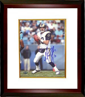 Marc Bulger Autographed St. Louis Rams 8 x 10 Photograph Custom Framing- GTSM Player Hologram-Powers Sports Memorabilia