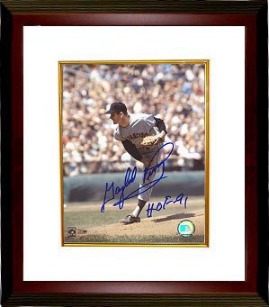 Gaylord Perry Autographed San Francisco Giants 8 x 10 Photograph with HOF 91 Insc - Custom Framing-Powers Sports Memorabilia