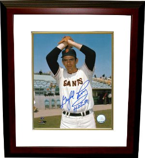 Gaylord Perry Autographed San Francisco Giants 8 x 10 Photograph with HOF91 Insc - Custom Framing-Powers Sports Memorabilia