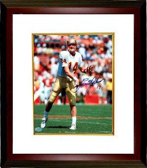 Brad Johnson Autographed Florida State Seminoles 8 x 10 Photograph Custom Framing - Schwartz Hologram-Powers Sports Memorabilia