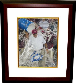 Bobby Bowden Autographed Florida State Seminoles 8 x 10 Photograph Powerade Dunk Custom Framing - CTBL_MW14336-Powers Sports Memorabilia