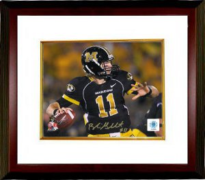 Blaine Gabbert Autographed Missouri Tigers 8 x 10 Photograph Custom Framing - CTBL_MW9629-Powers Sports Memorabilia