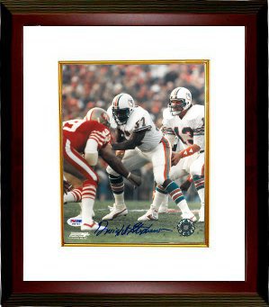 Dwight Stephenson Autographed Miami Dolphins 8 x 10 Photograph Custom Framing- PSA DNA Hologram-Powers Sports Memorabilia