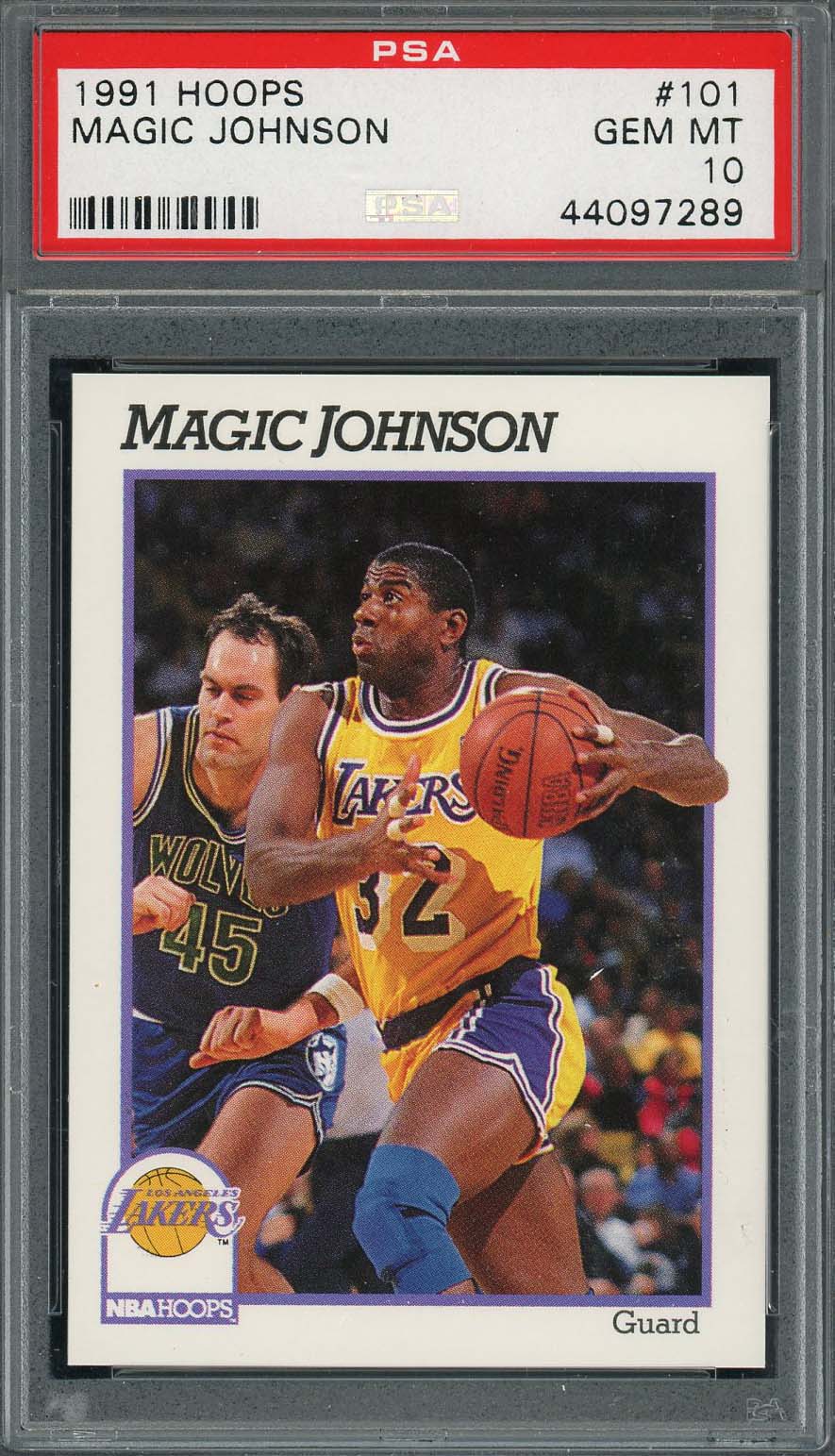 Magic Johnson 1991 Hoops Basketball Card #101 Graded PSA 10-Powers Sports Memorabilia