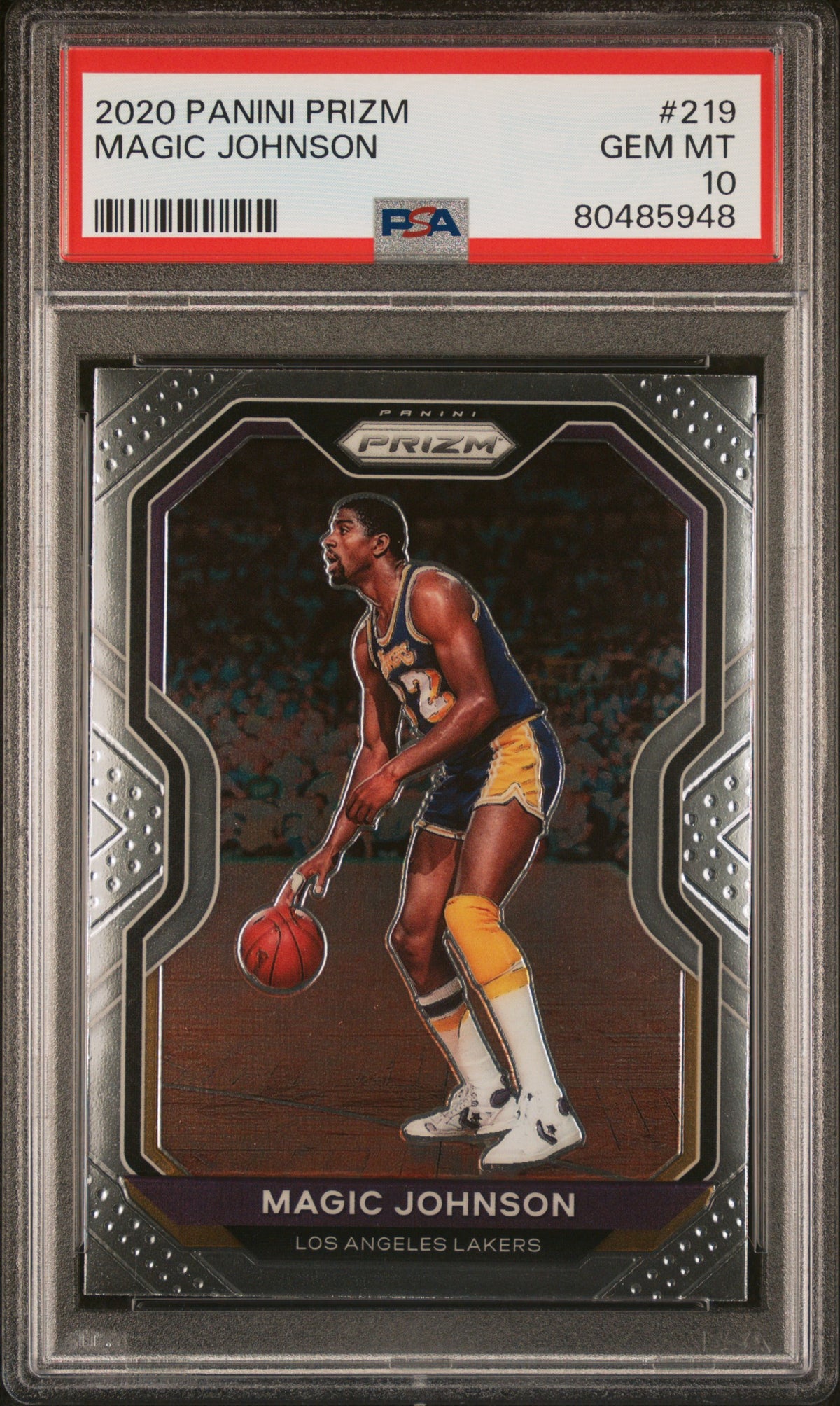 Magic Johnson 2020 Panini Prizm Basketball Card #219 Graded PSA 10-Powers Sports Memorabilia