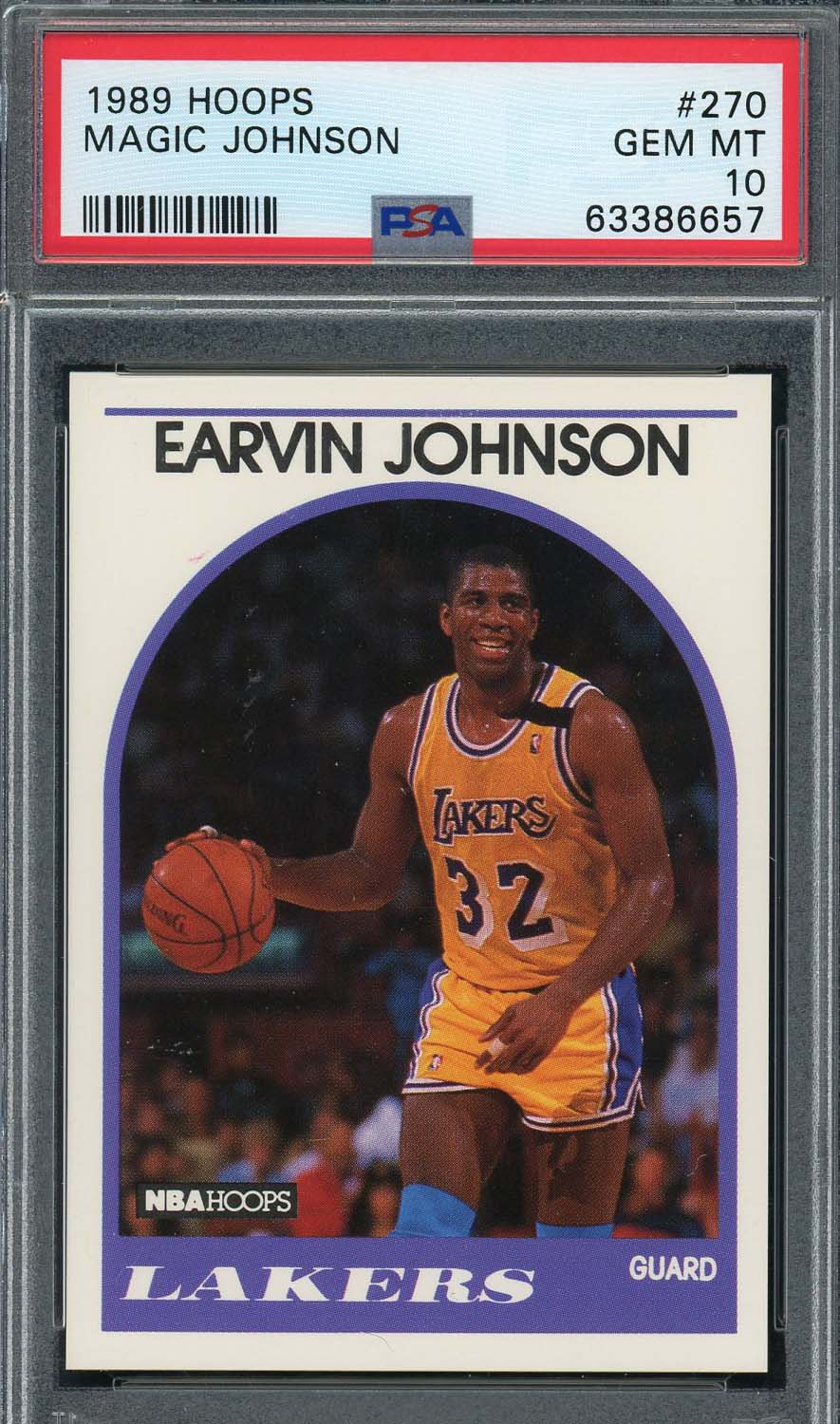 Magic Johnson 1989 Hoops Basketball Card #270 Graded PSA 10-Powers Sports Memorabilia