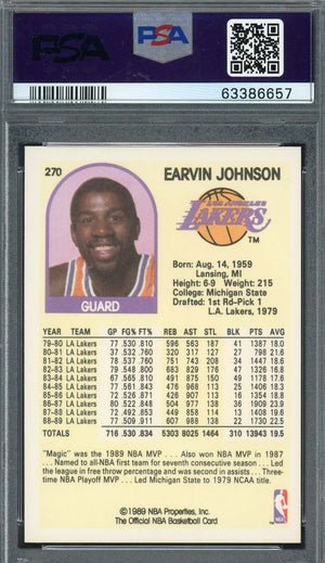 Magic Johnson 1989 Hoops Basketball Card #270 Graded PSA 10-Powers Sports Memorabilia