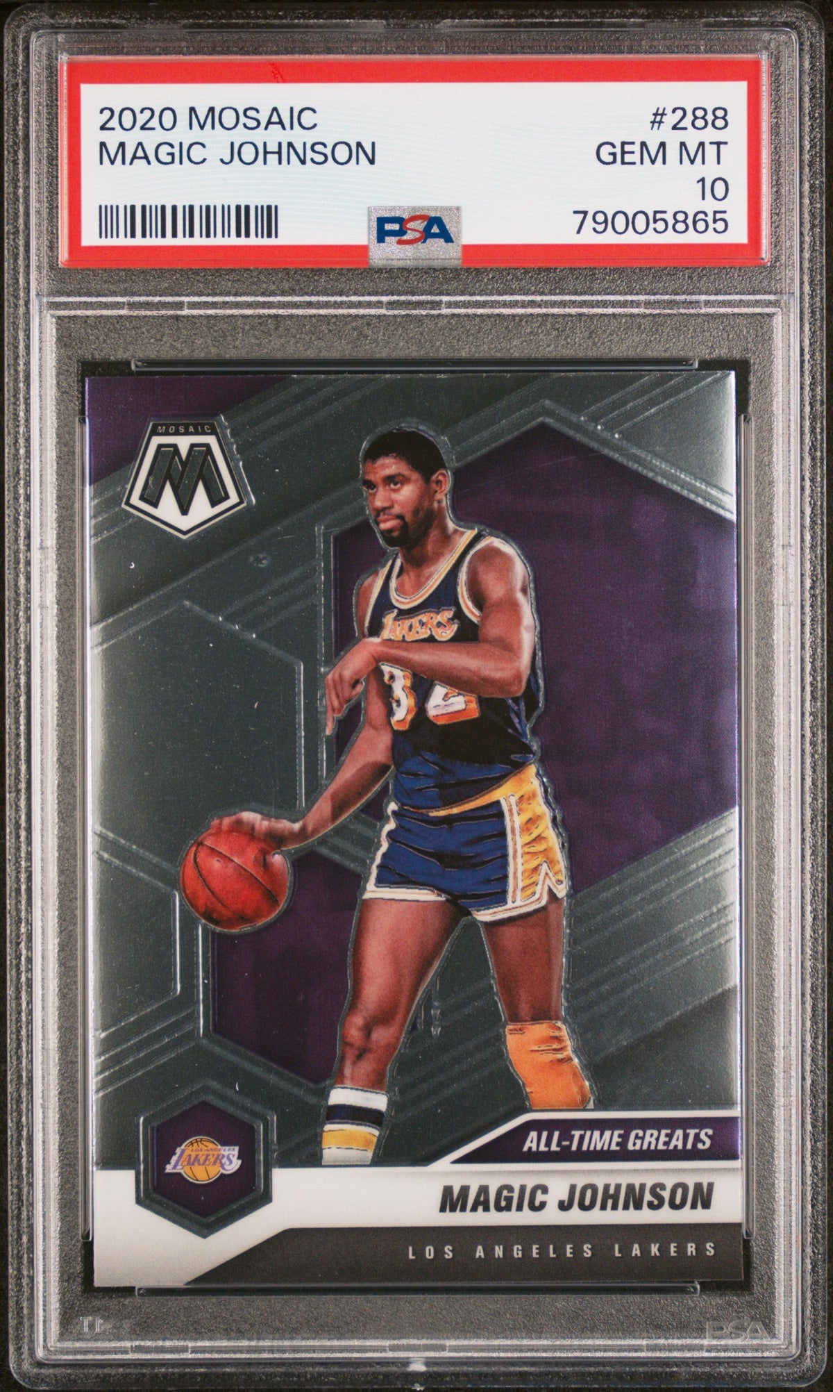 Magic Johnson 2020 Panini Mosaic Basketball Card #288 Graded PSA 10-Powers Sports Memorabilia