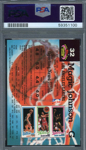 Magic Johnson 1992 Topps Stadium Club Basketball Card #32 Graded PSA 9-Powers Sports Memorabilia