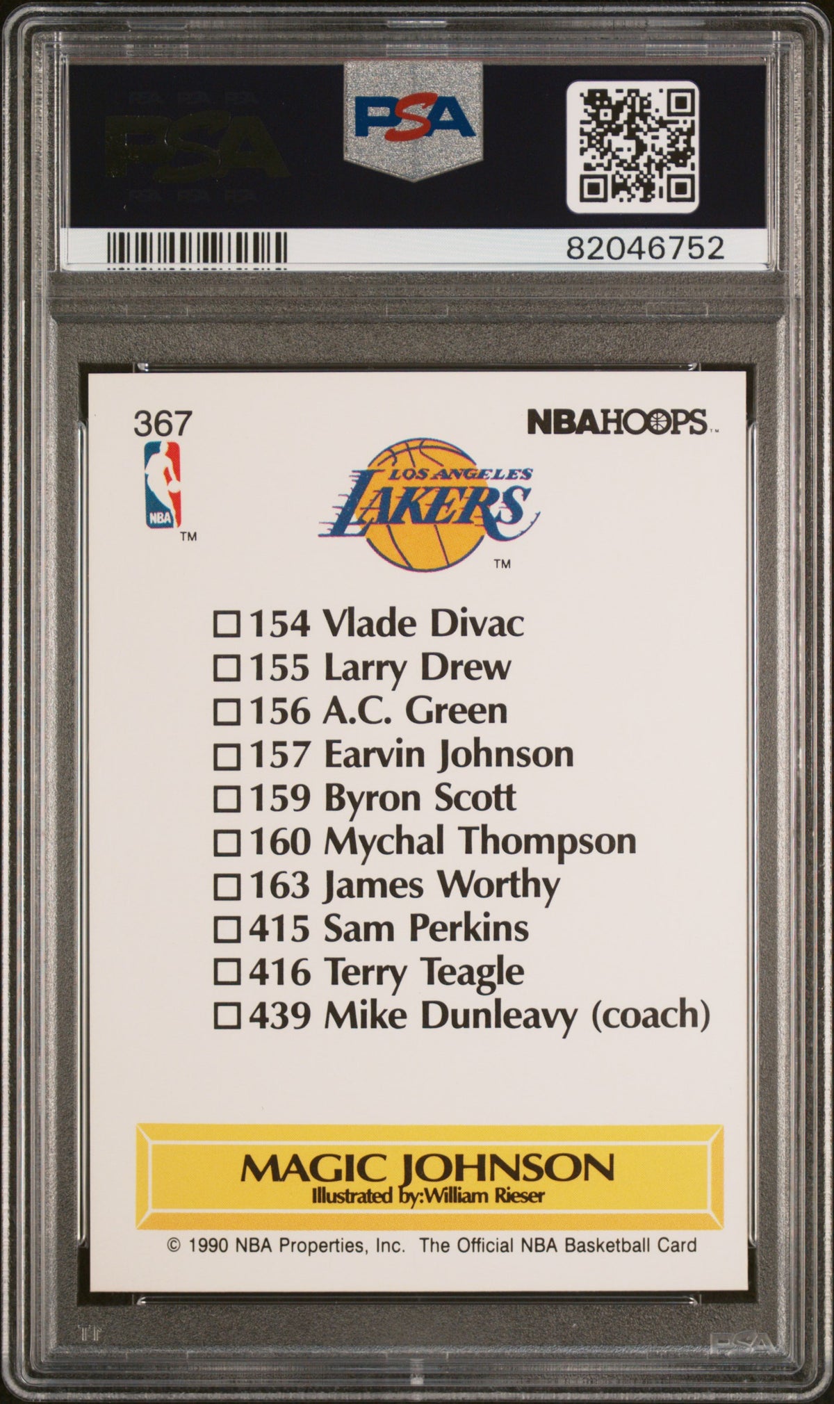 Magic Johnson 1990 Hoops Basketball Card #367 Graded PSA 10-Powers Sports Memorabilia