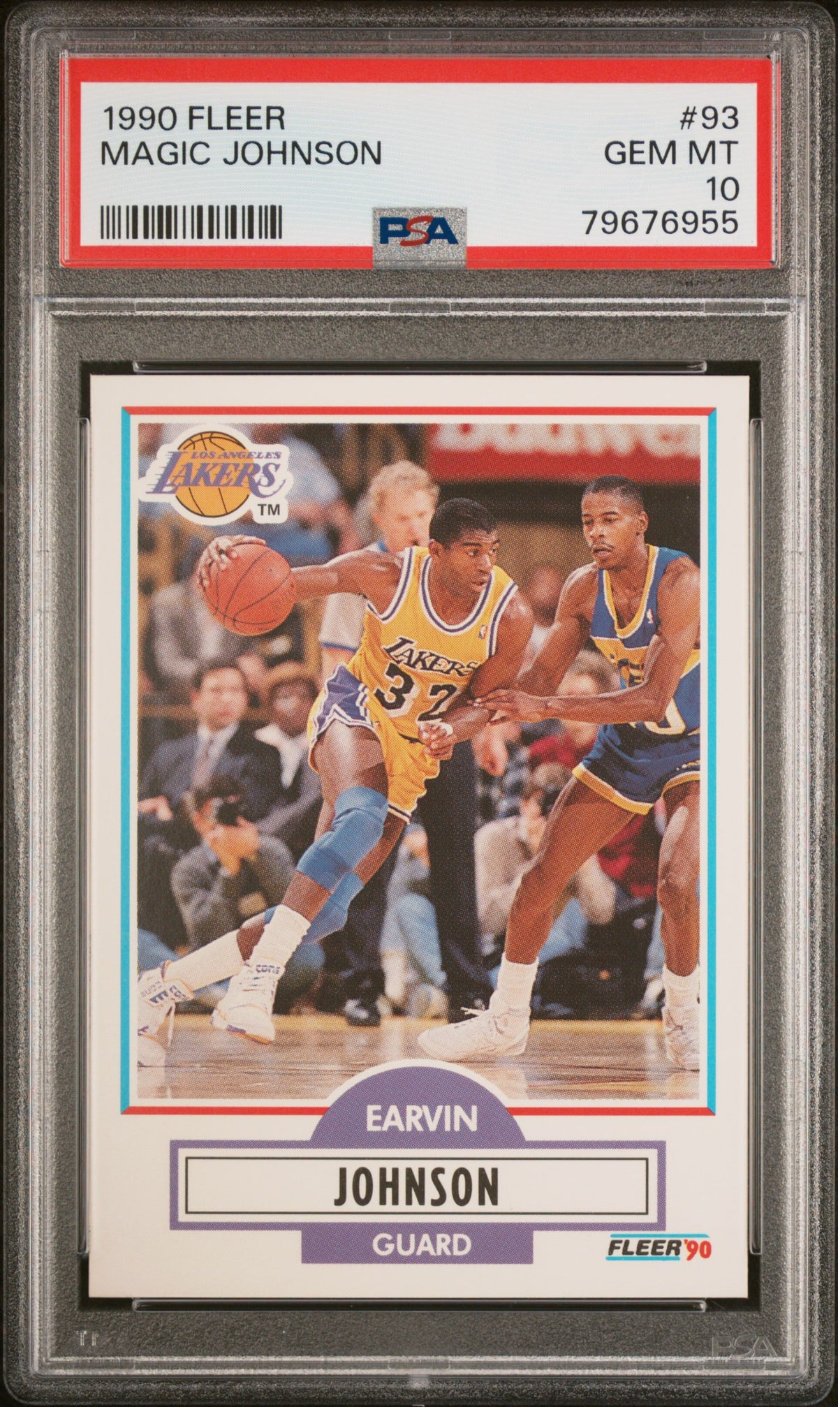 Magic Johnson 1990 Fleer Basketball Card #93 Graded PSA 10-Powers Sports Memorabilia