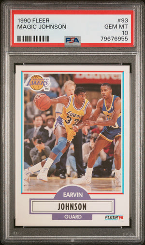 Magic Johnson 1990 Fleer Basketball Card #93 Graded PSA 10-Powers Sports Memorabilia