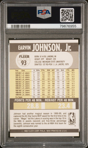 Magic Johnson 1990 Fleer Basketball Card #93 Graded PSA 10-Powers Sports Memorabilia