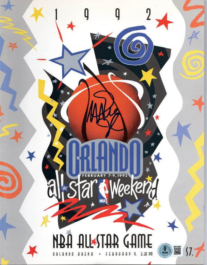 Magic Johnson Signed 1992 All-Star Game Program - Beckett-Powers Sports Memorabilia