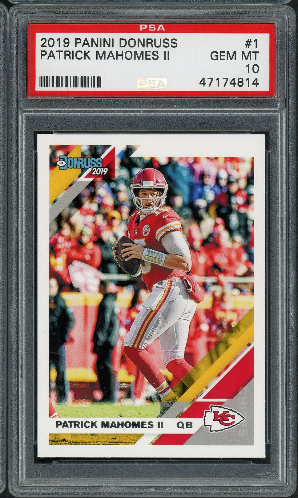 Patrick Mahomes 2019 Panini Donruss Football Card #1 Graded PSA 10 GEM MINT-Powers Sports Memorabilia