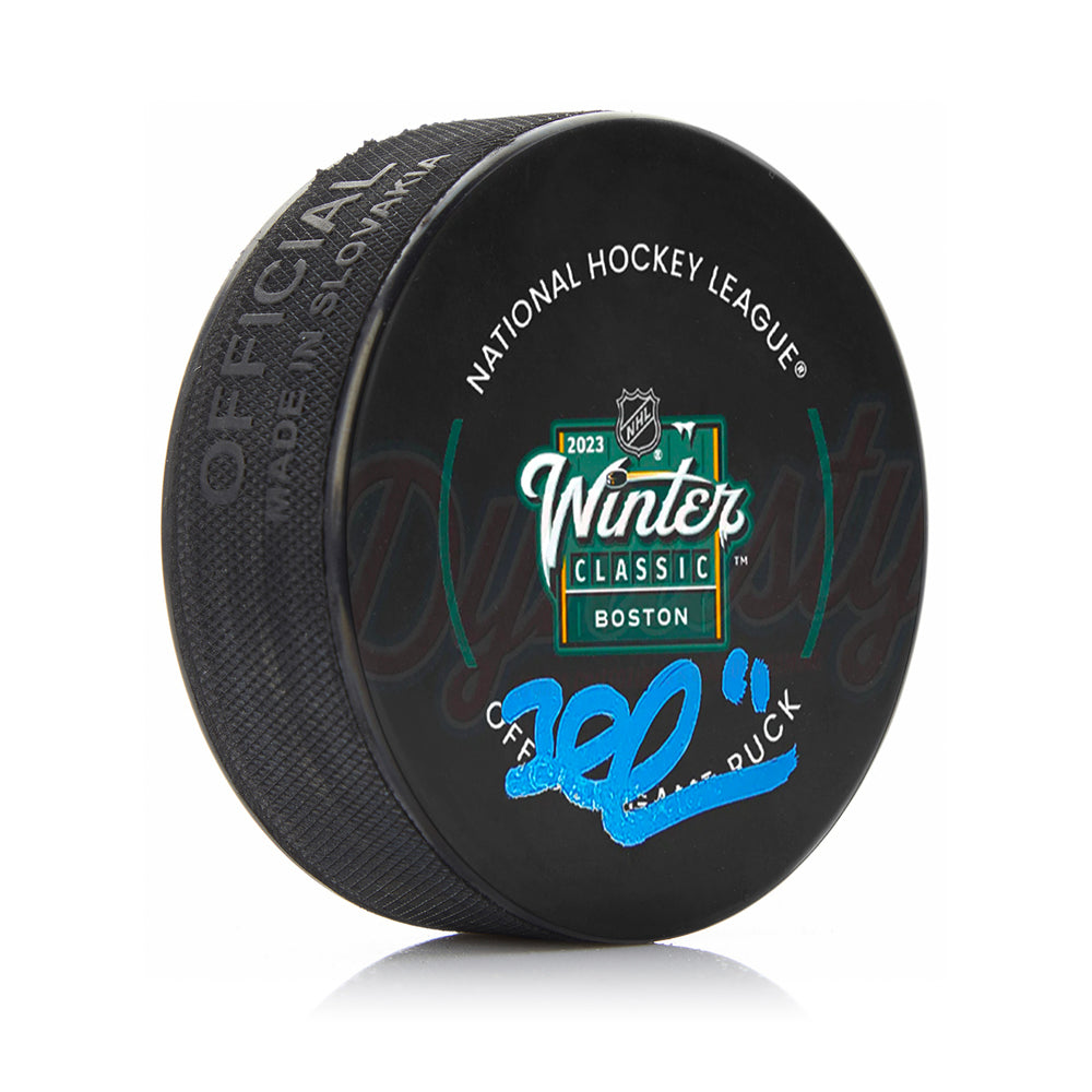 Brad Marchand Boston Bruins Signed Official 2023 Winter Classic Game Hockey Puck-Powers Sports Memorabilia