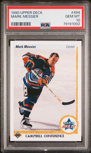 Mark Messier 1990 Upper Deck Hockey Card #464 Graded PSA 10-Powers Sports Memorabilia