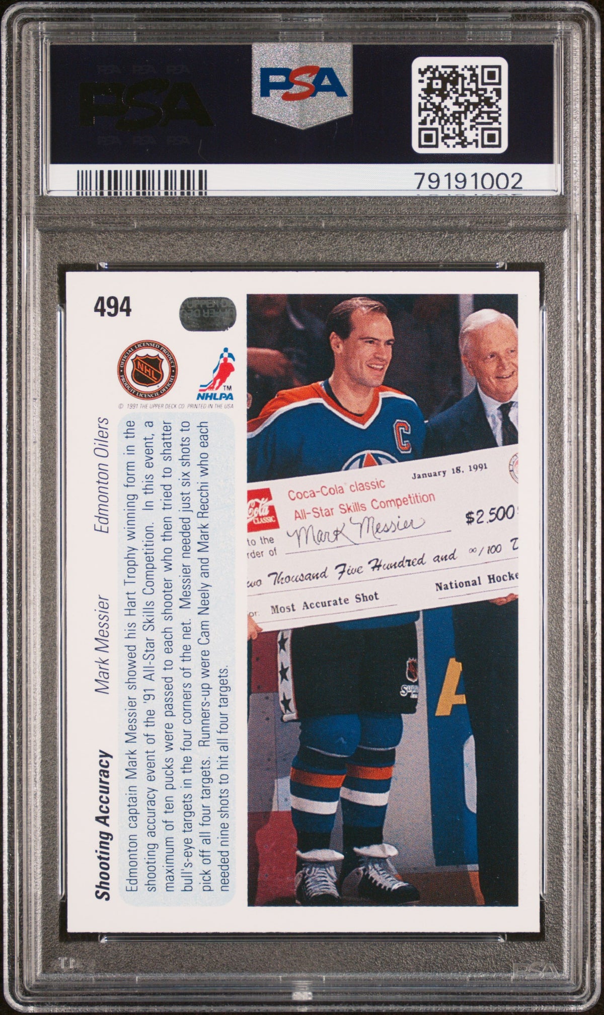 Mark Messier 1990 Upper Deck Hockey Card #464 Graded PSA 10-Powers Sports Memorabilia