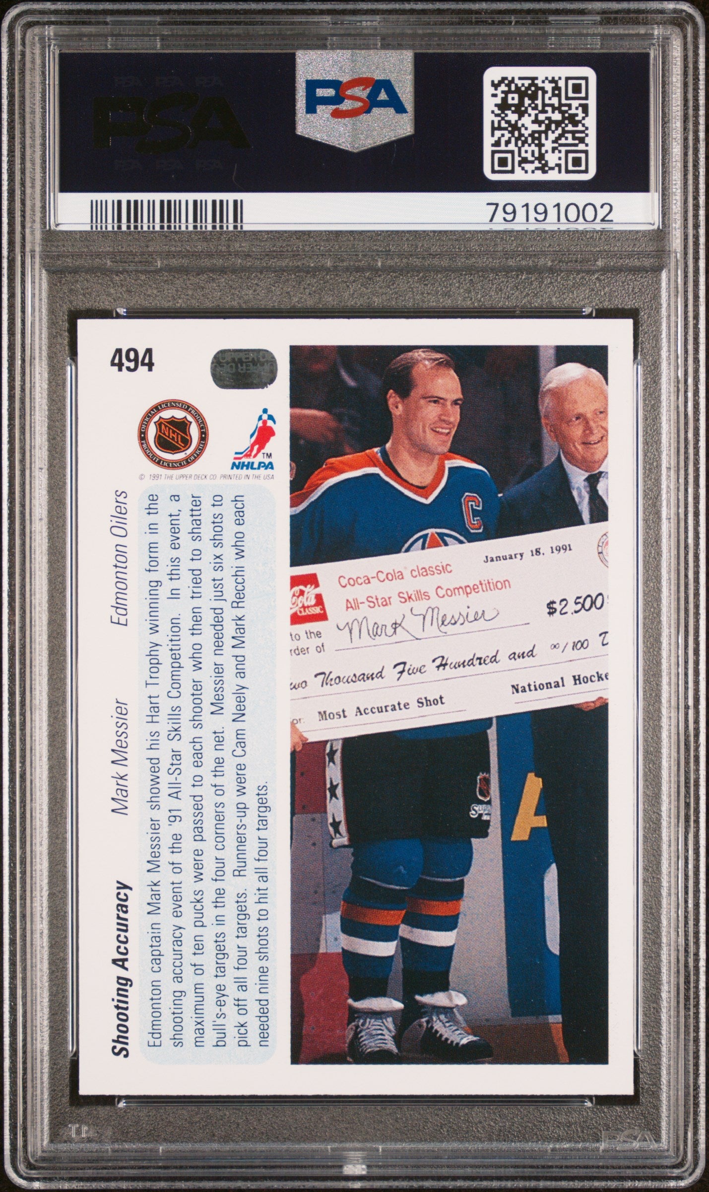 Mark Messier 1990 Upper Deck Hockey Card #464 Graded PSA 10-Powers Sports Memorabilia