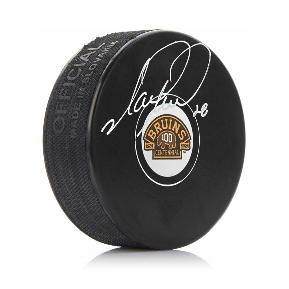 Mark Recchi Signed Boston Bruins 100th Anniversary Hockey Logo Puck