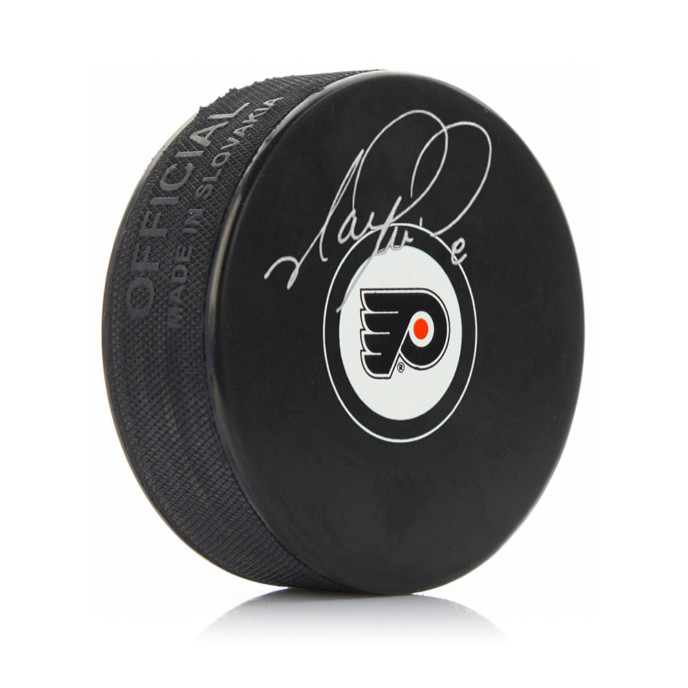Mark Recchi Philadelphia Flyers Signed Hockey Logo Puck-Powers Sports Memorabilia