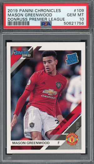Mason Greenwood 2019 Panini Chronicles Rookie Card #109 PSA 10-Powers Sports Memorabilia