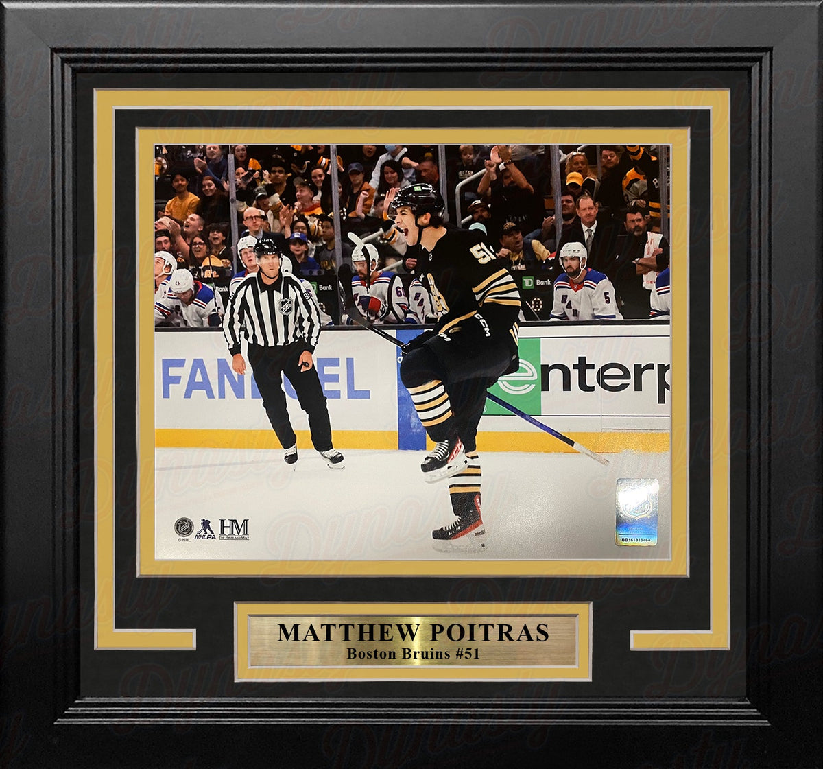 Matthew Poitras Celebration Boston Bruins 8" x 10" Framed Hockey Display Photo-Powers Sports Memorabilia