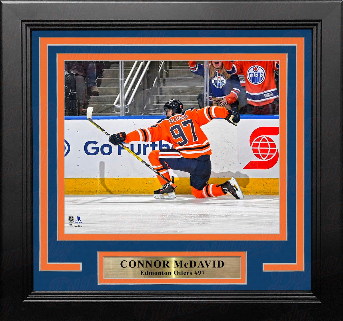 Connor McDavid Celebration Edmonton Oilers 8" x 10" Framed Hockey Display Photo