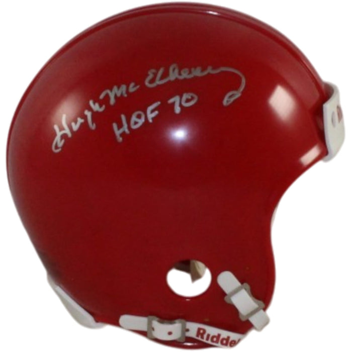 Hugh McElhenny Signed San Francisco 49ers Mini Helmet No Facemask – Beckett Authenticated-Powers Sports Memorabilia
