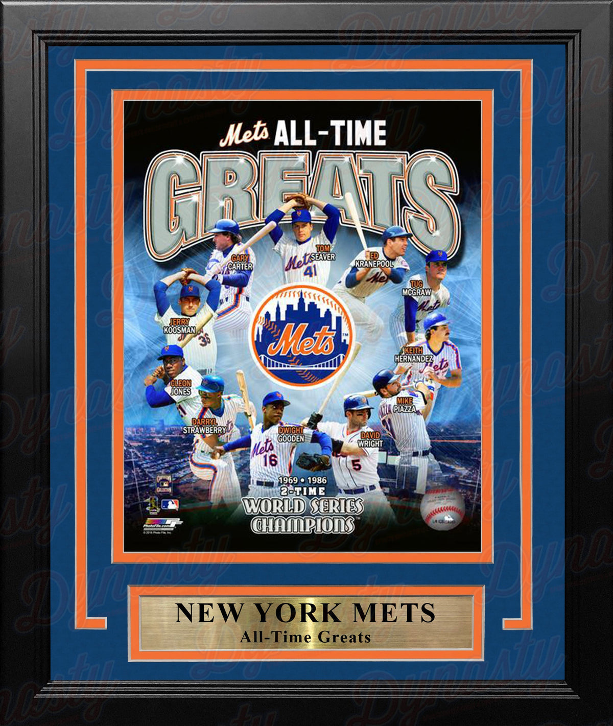 New York Mets All-Time Greats 8" x 10" Framed Baseball Display Photo-Powers Sports Memorabilia