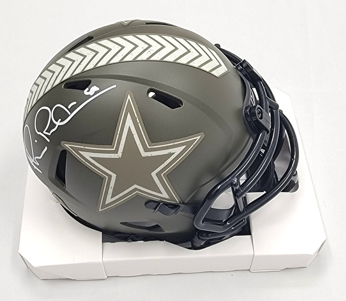 Michael Irvin Signed Dallas Cowboys STS Salute To Service Mini Helmet - Beckett-Powers Sports Memorabilia