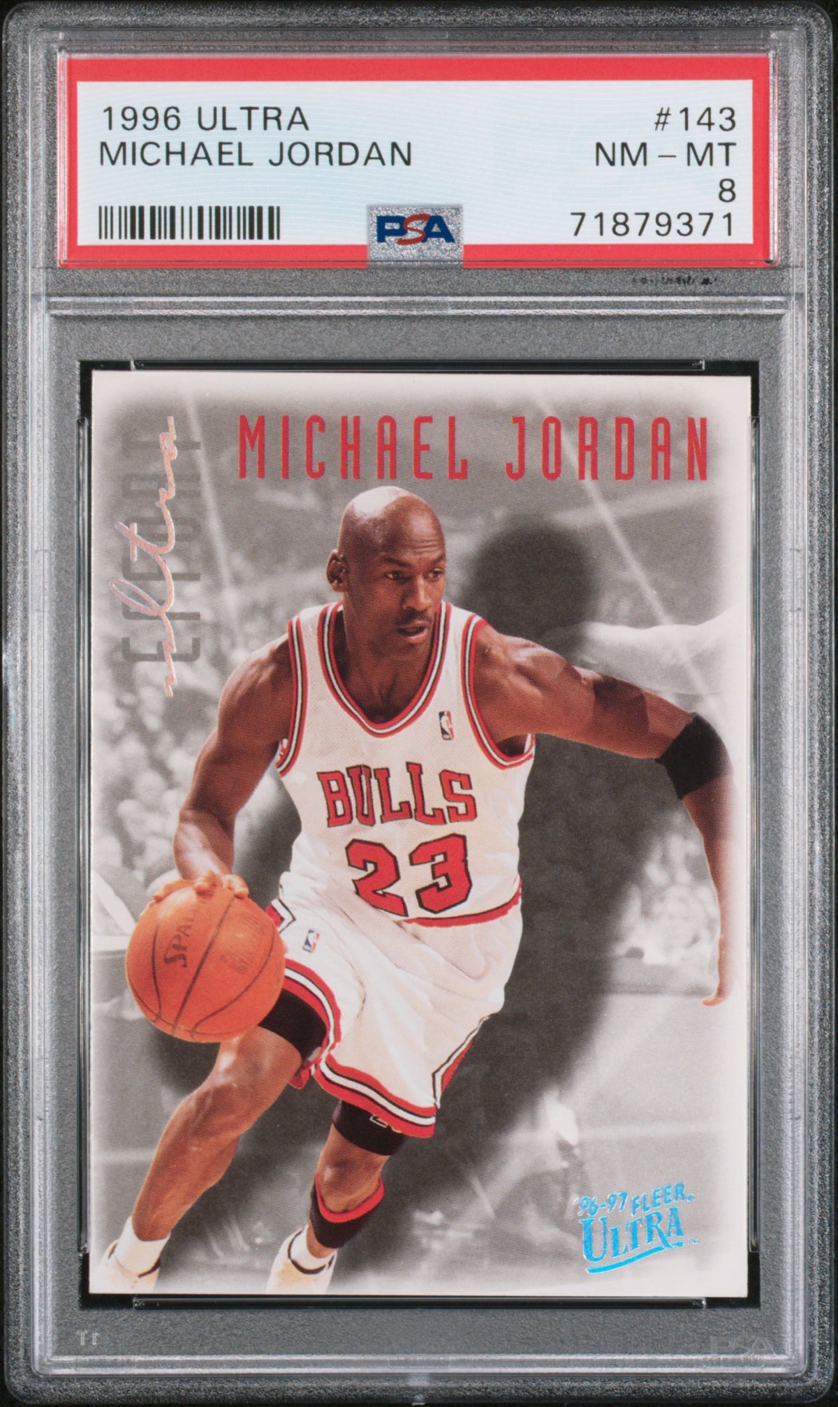 Michael Jordan 1996 Fleer Ultra Basketball Card #143 Graded PSA 8-Powers Sports Memorabilia