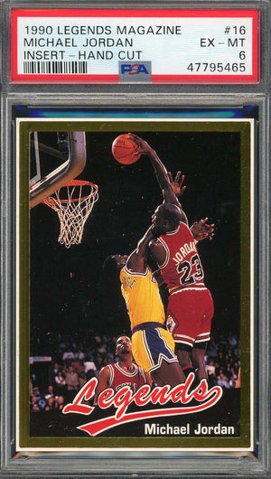 Michael Jordan 1990 Legends Magazine Insert Card #16 Graded PSA 6-Powers Sports Memorabilia