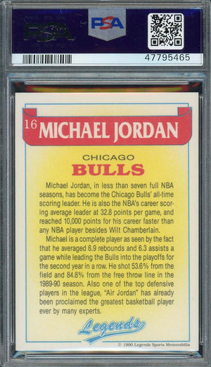 Michael Jordan 1990 Legends Magazine Insert Card #16 Graded PSA 6-Powers Sports Memorabilia